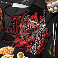 Aotearoa Iwi Ngapuhi Apron NZ Maori Humpback Whale Taniko Motifs