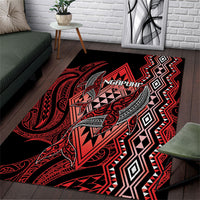 Aotearoa Iwi Ngapuhi Area Rug NZ Maori Humpback Whale Taniko Motifs