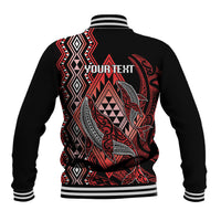 Aotearoa Iwi Ngapuhi Personalised Baseball Jacket NZ Maori Humpback Whale Taniko Motifs