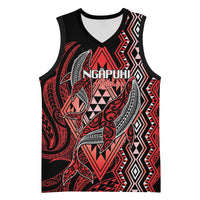 Aotearoa Iwi Ngapuhi Personalised Basketball Jersey NZ Maori Humpback Whale Taniko Motifs