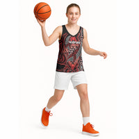 Aotearoa Iwi Ngapuhi Personalised Basketball Jersey NZ Maori Humpback Whale Taniko Motifs