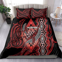 Aotearoa Iwi Ngapuhi Bedding Set NZ Maori Humpback Whale Taniko Motifs
