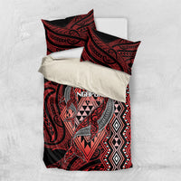 Aotearoa Iwi Ngapuhi Bedding Set NZ Maori Humpback Whale Taniko Motifs