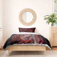 Aotearoa Iwi Ngapuhi Bedding Set NZ Maori Humpback Whale Taniko Motifs