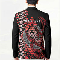 Aotearoa Iwi Ngapuhi Personalised Blazer NZ Maori Humpback Whale Taniko Motifs