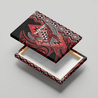 Aotearoa Iwi Ngapuhi Canvas Wall Art NZ Maori Humpback Whale Taniko Motifs