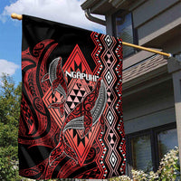 Aotearoa Iwi Ngapuhi Garden Flag NZ Maori Humpback Whale Taniko Motifs