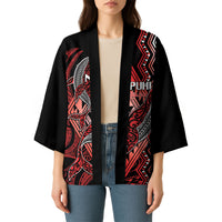 Aotearoa Iwi Ngapuhi Personalised Kimono NZ Maori Humpback Whale Taniko Motifs