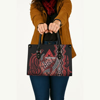 Aotearoa Iwi Ngapuhi Leather Bag NZ Maori Humpback Whale Taniko Motifs