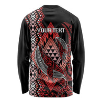 Aotearoa Iwi Ngapuhi Personalised Long Sleeve Shirt NZ Maori Humpback Whale Taniko Motifs