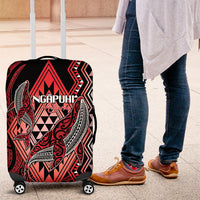 Aotearoa Iwi Ngapuhi Luggage Cover NZ Maori Humpback Whale Taniko Motifs