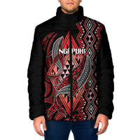 Aotearoa Iwi Ngapuhi Personalised Padded Jacket NZ Maori Humpback Whale Taniko Motifs