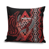 Aotearoa Iwi Ngapuhi Pillow Cover NZ Maori Humpback Whale Taniko Motifs