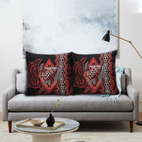 Aotearoa Iwi Ngapuhi Pillow Cover NZ Maori Humpback Whale Taniko Motifs