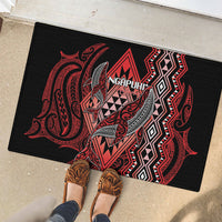Aotearoa Iwi Ngapuhi Rubber Doormat NZ Maori Humpback Whale Taniko Motifs