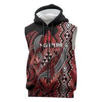 Aotearoa Iwi Ngapuhi Personalised Sleeveless Zip Hoodie NZ Maori Humpback Whale Taniko Motifs