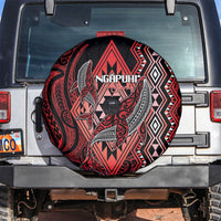 Aotearoa Iwi Ngapuhi Spare Tire Cover NZ Maori Humpback Whale Taniko Motifs