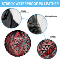 Aotearoa Iwi Ngapuhi Spare Tire Cover NZ Maori Humpback Whale Taniko Motifs
