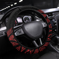 Aotearoa Iwi Ngapuhi Steering Wheel Cover NZ Maori Humpback Whale Taniko Motifs
