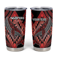 Aotearoa Iwi Ngapuhi Personalised Tumbler Cup NZ Maori Humpback Whale Taniko Motifs