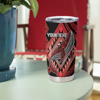 Aotearoa Iwi Ngapuhi Personalised Tumbler Cup NZ Maori Humpback Whale Taniko Motifs