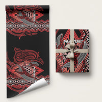 Aotearoa Iwi Ngapuhi Wrapping Paper NZ Maori Humpback Whale Taniko Motifs
