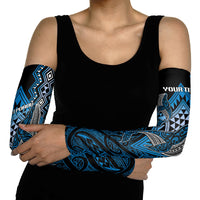 Aotearoa Iwi Ngati Porou Personalised Arm Sleeves NZ Maori Humpback Whale Taniko Motifs