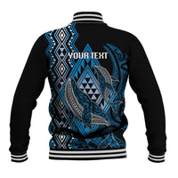 Aotearoa Iwi Ngati Porou Personalised Baseball Jacket NZ Maori Humpback Whale Taniko Motifs