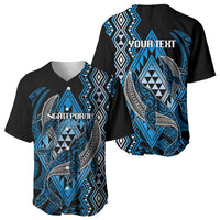Aotearoa Iwi Ngati Porou Personalised Baseball Jersey NZ Maori Humpback Whale Taniko Motifs