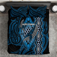 Aotearoa Iwi Ngati Porou Bedding Set NZ Maori Humpback Whale Taniko Motifs