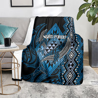 Aotearoa Iwi Ngati Porou Blanket NZ Maori Humpback Whale Taniko Motifs