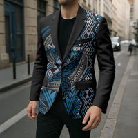 Aotearoa Iwi Ngati Porou Personalised Blazer NZ Maori Humpback Whale Taniko Motifs