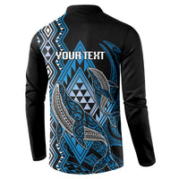 Aotearoa Iwi Ngati Porou Personalised Button Sweatshirt NZ Maori Humpback Whale Taniko Motifs