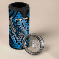 Aotearoa Iwi Ngati Porou Personalised 4 in 1 Can Cooler Tumbler NZ Maori Humpback Whale Taniko Motifs