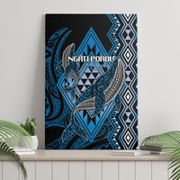Aotearoa Iwi Ngati Porou Canvas Wall Art NZ Maori Humpback Whale Taniko Motifs