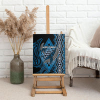 Aotearoa Iwi Ngati Porou Canvas Wall Art NZ Maori Humpback Whale Taniko Motifs