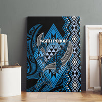 Aotearoa Iwi Ngati Porou Canvas Wall Art NZ Maori Humpback Whale Taniko Motifs