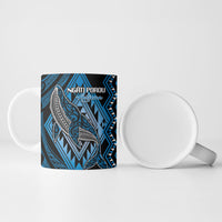 Aotearoa Iwi Ngati Porou Personalised Ceramic Mug NZ Maori Humpback Whale Taniko Motifs
