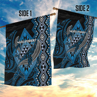 Aotearoa Iwi Ngati Porou Garden Flag NZ Maori Humpback Whale Taniko Motifs