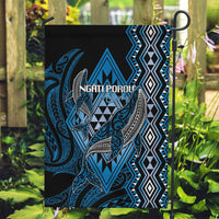Aotearoa Iwi Ngati Porou Garden Flag NZ Maori Humpback Whale Taniko Motifs