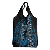 Aotearoa Iwi Ngati Porou Grocery Bag NZ Maori Humpback Whale Taniko Motifs
