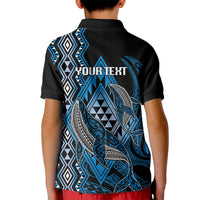 Aotearoa Iwi Ngati Porou Personalised Kid Polo Shirt NZ Maori Humpback Whale Taniko Motifs