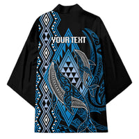 Aotearoa Iwi Ngati Porou Personalised Kimono NZ Maori Humpback Whale Taniko Motifs