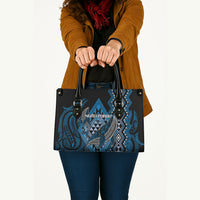 Aotearoa Iwi Ngati Porou Leather Bag NZ Maori Humpback Whale Taniko Motifs