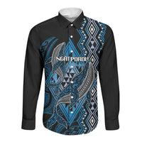 Aotearoa Iwi Ngati Porou Personalised Long Sleeve Button Shirt NZ Maori Humpback Whale Taniko Motifs