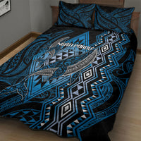 Aotearoa Iwi Ngati Porou Quilt Bed Set NZ Maori Humpback Whale Taniko Motifs