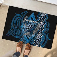 Aotearoa Iwi Ngati Porou Rubber Doormat NZ Maori Humpback Whale Taniko Motifs