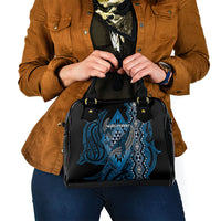 Aotearoa Iwi Ngati Porou Shoulder Handbag NZ Maori Humpback Whale Taniko Motifs