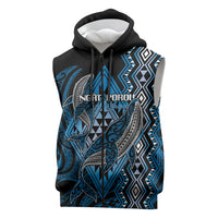 Aotearoa Iwi Ngati Porou Personalised Sleeveless Zip Hoodie NZ Maori Humpback Whale Taniko Motifs
