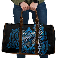 Aotearoa Iwi Ngati Porou Travel Bag NZ Maori Humpback Whale Taniko Motifs